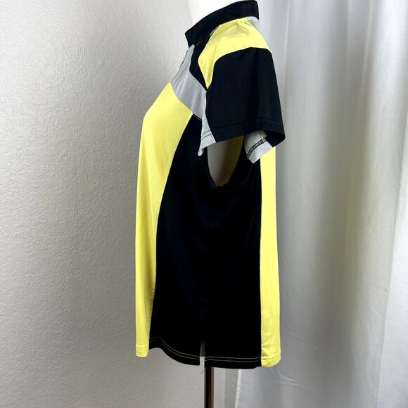 Jamie Sadock Top Womens Medium Yellow Golf Athletic 1/4 Zip Performance Stretch - Picture 5 of 13
